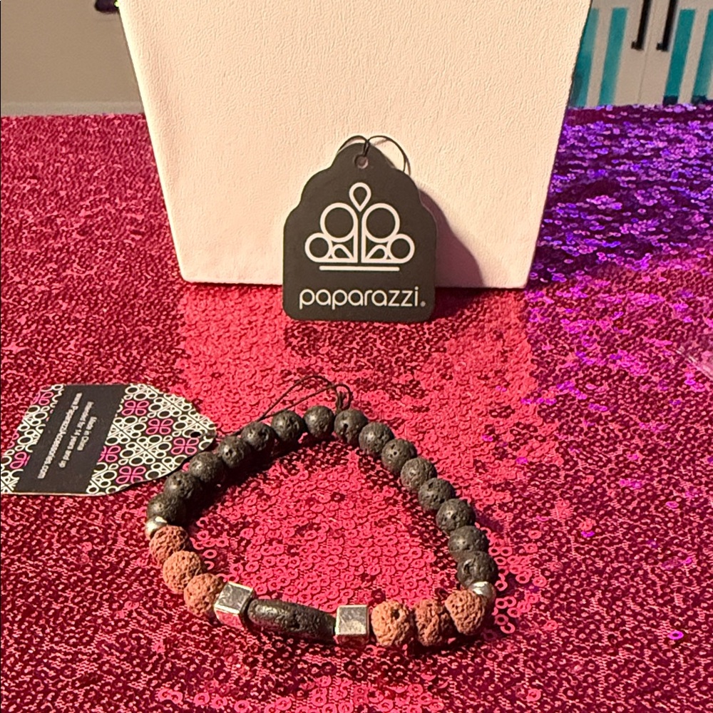 Paparazzi Black and Tan Beaded Bracelet